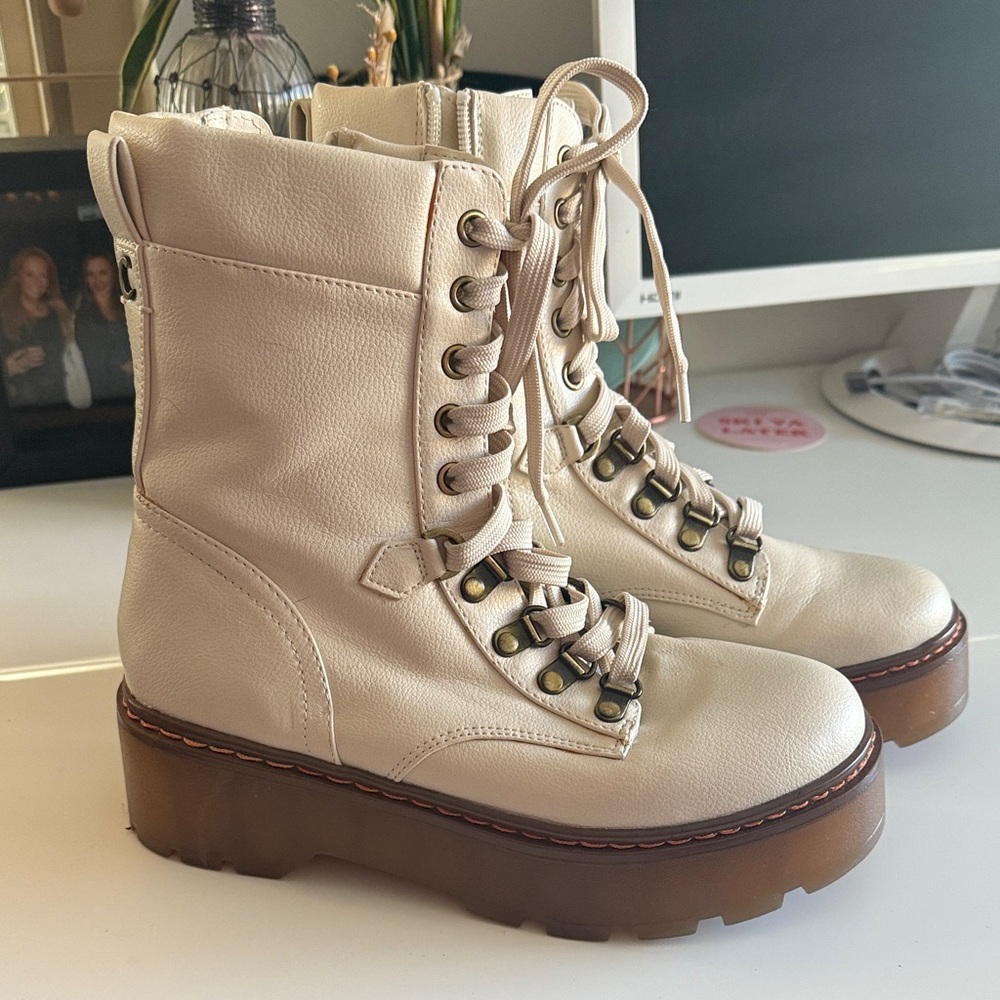 Lace-Up Combat Boots